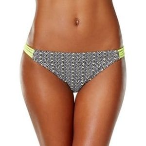 Hula Honey Printed Strappy Bikini Bottoms Lemonade